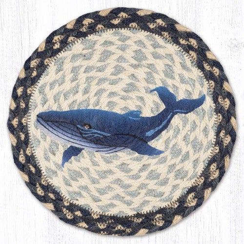 Happy Blue Whale Round Trivets - Set of 3 - OUT OF STOCK UNTIL 05/25/2025