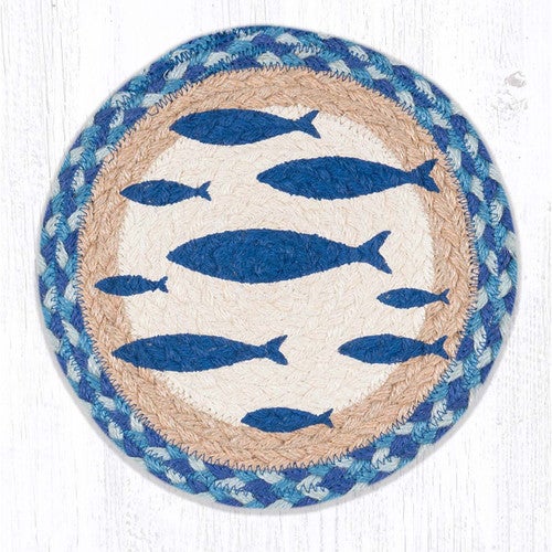 Blue Fish Round Trivets - Set of 3