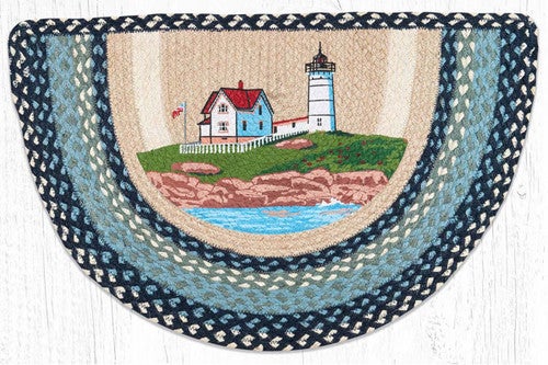 Coastal Scene Half-Round Rug
