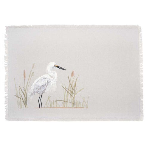 Elegant Egret Placemats - Set of 4