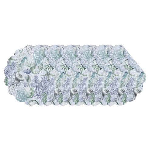 Seascape Coastal Round Placemats - Set of 6