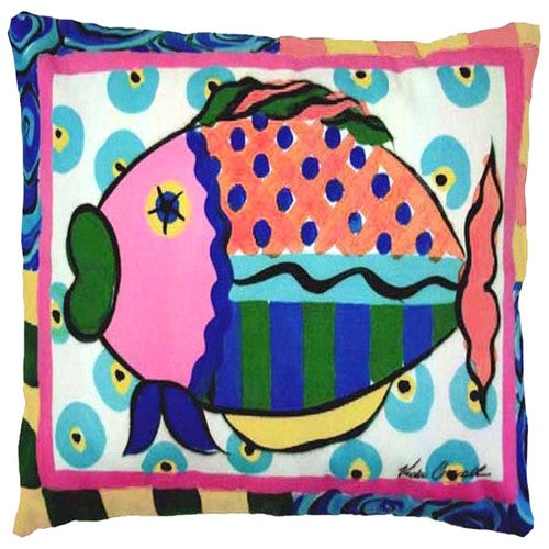 Barbados Fish Indoor/Outdoor Pillow