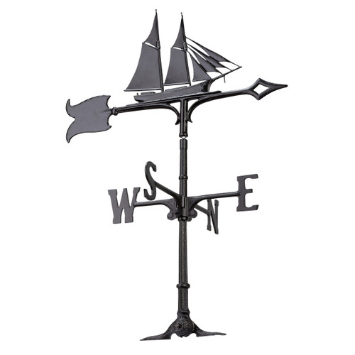 Black Schooner Weathervane - 30 Inch