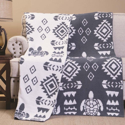 Ocean Blue Stretchy Throw
