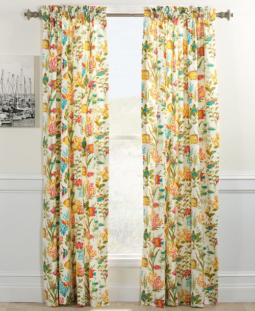 Reef Jubilee Lined Rod Pocket Panels - Set of 2