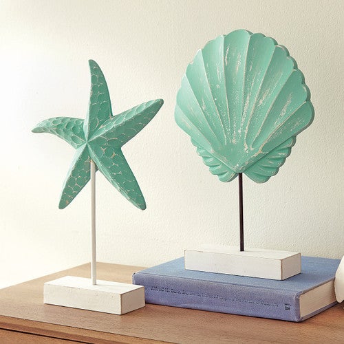 Carved Shell Tabletop Sculptures