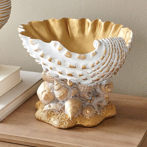 Golden Dreams Seashell Sculpture