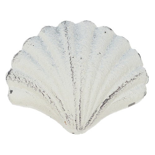 White Washed Scallop Cabinet Knob