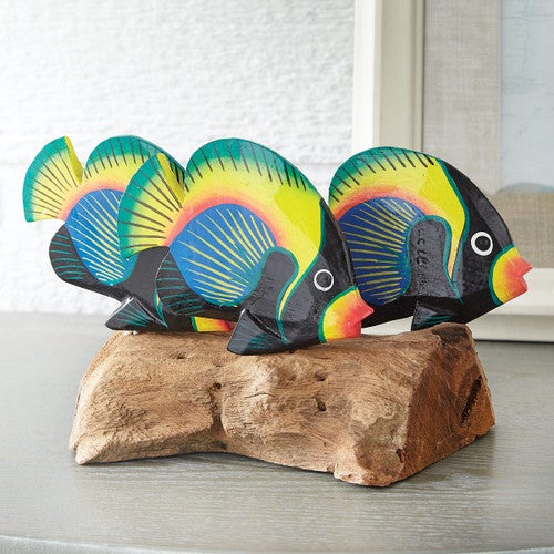 Driftwood Tropical Fish Sculpture
