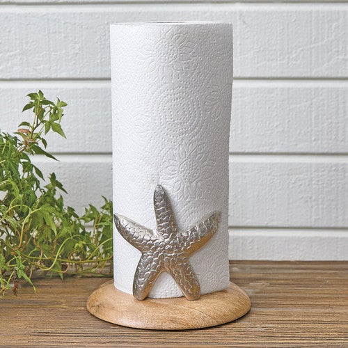 Silver Starfish Paper Towel Holder