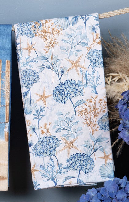 Seaside Florals Dual Purpose Terry Towel