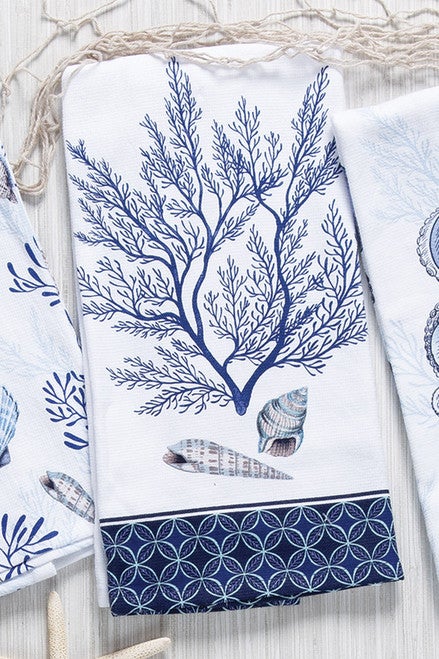 Indigo Coral Dual Purpose Terry Towel