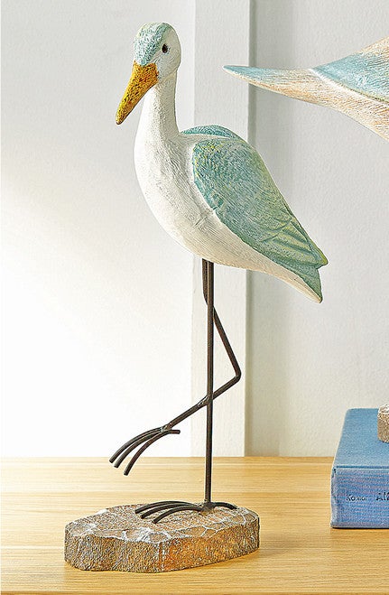 Blue Heron Wood Figurine