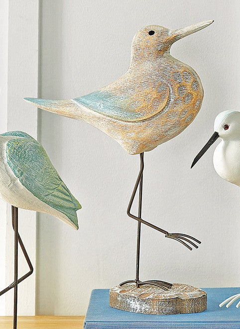 Coastal Seagull Wood Figurine