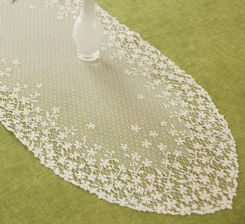 Blossom Ecru Lace Runner - 12 x 54