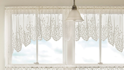 Blossom Ecru Lace Swag Pair - OUT OF STOCK UNTIL 05/06/2025