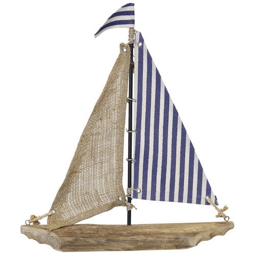 High Seas Natural Wood Sculpture - 16 Inch