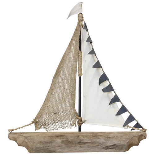 High Seas Natural Wood Sculpture - 20 Inch