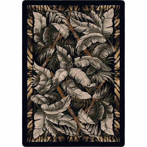 Tropical Bounty Black & Sage Rug Collection