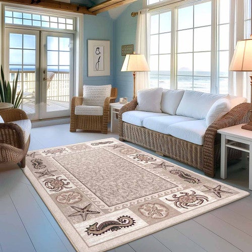 Tidal Life Blue Rug - 11 x 13