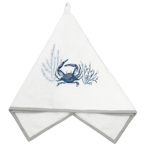 Blue Coral Crab Guest Towels - Set of 2