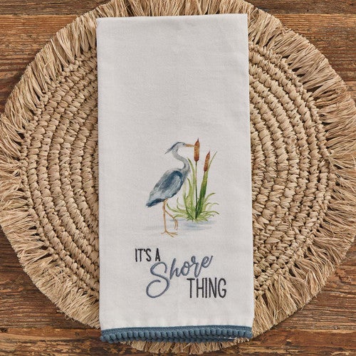 Seaside Heron Shore Thing Decorative Dishtowels - Set of 4