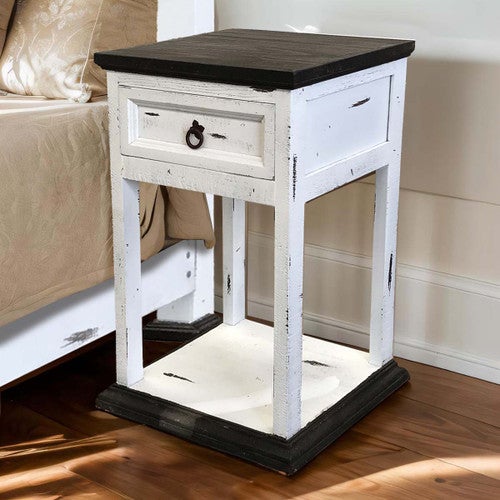 Classic White Open Nightstand