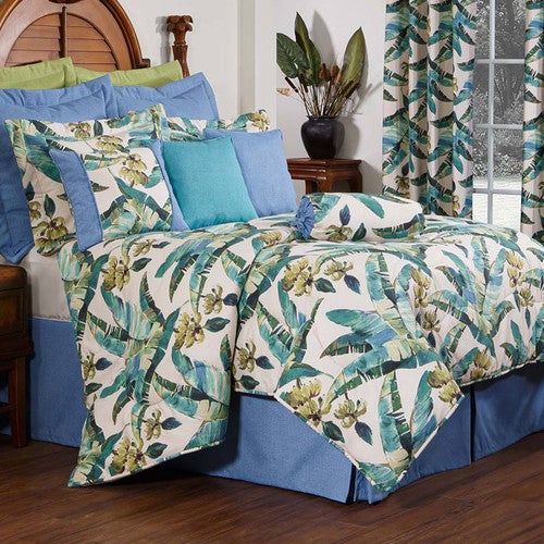 Florida Keys Comforter Set with 18 Inch Bedskirt - King