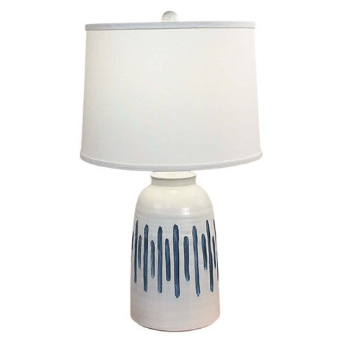 Island Stripes Sea Blue Table Lamp