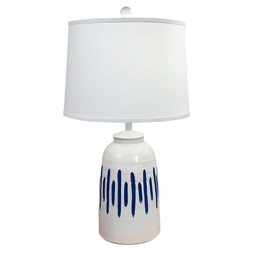 Island Stripes Navy Table Lamp