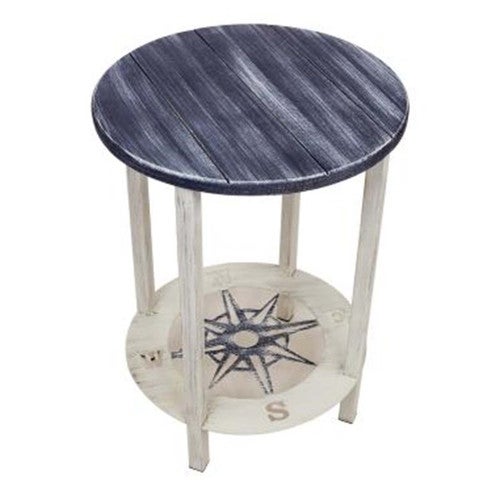 Seafarer’s Compass Round End Table