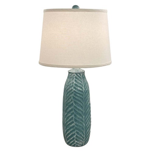 Seagrass Glaze Table Lamp - Blue