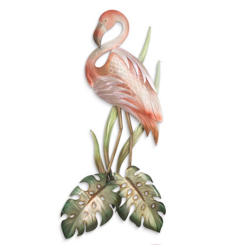 Translucent Flamingo Metal Wall Art
