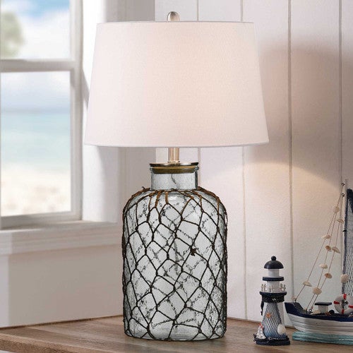 Clear Sea Glass Table Lamp - CLEARANCE