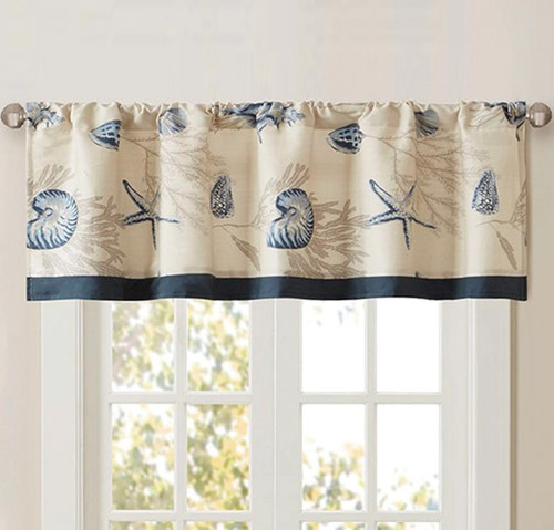 Blue Beach Valance