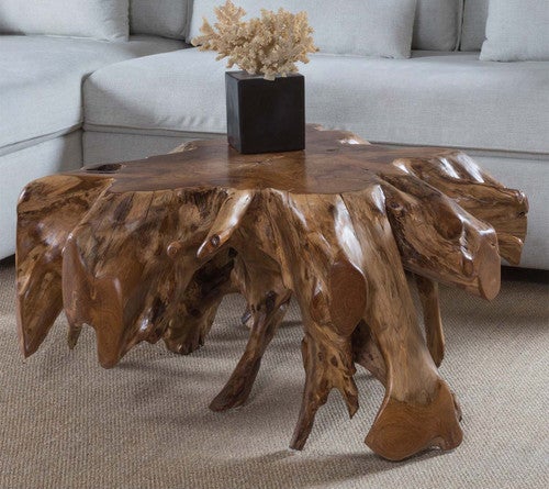 Natural Form Teak Root Cocktail Table