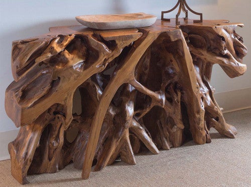 Natural Form Teak Console Table