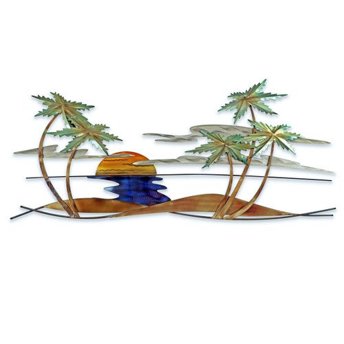 Sunset Scene Metal Wall Art