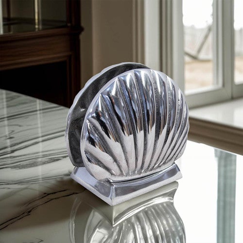 Silver Seas Clamshell Napkin Holder