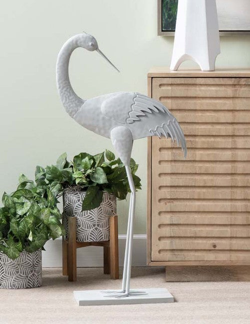 Majestic Crane Standing Sculpture