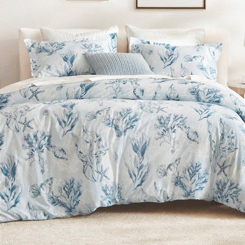 Azure Reef Duvet Set - Queen
