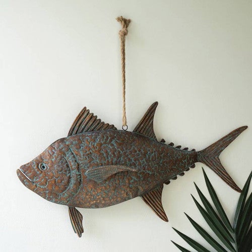 Patina Hanging Tuna Wall Decor