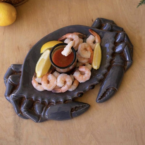 Blue Crab Ceramic Platter