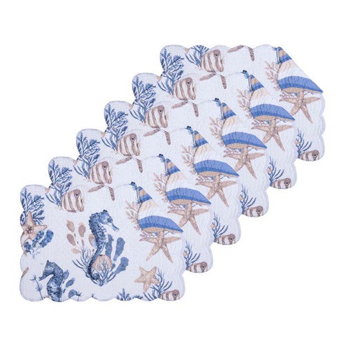 Seaside Seahorse Placemats - Set of 6
