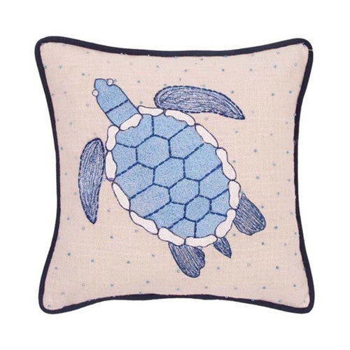 Sculpted Seas Turtle Pillow