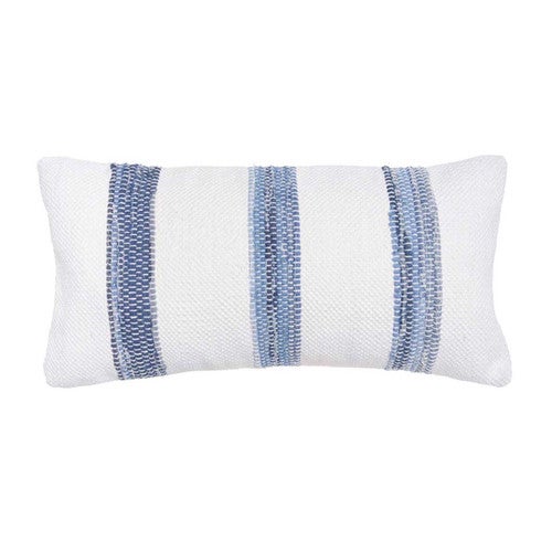 Azure Woven Throw Pillow
