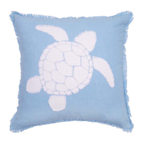 Turtle Tides Blue Pillow - OUT OF STOCK UNTIL 03/25/2026