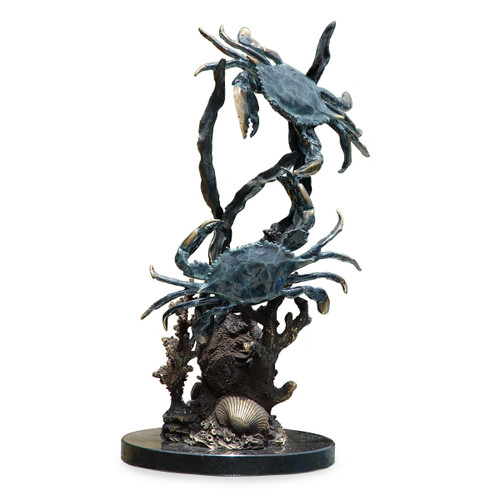 Blue Crab Duel Sculpture