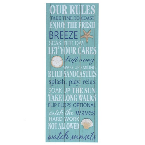 Beachside Bliss Rules Wall Art
