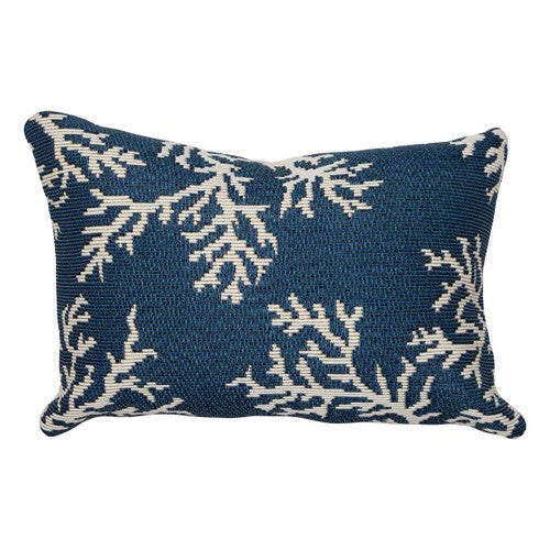 Coral Crossings Indoor/Outdoor Pillow - Navy
